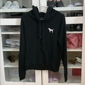 A PINK black hoodie